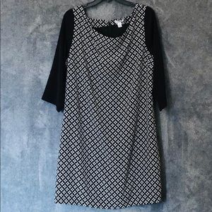 NWOT Black & White Lined Dress